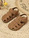1 par de sandalias planas unisex para niños, tejidas, antideslizantes, cómodas e informales - Quierox - Tienda Online