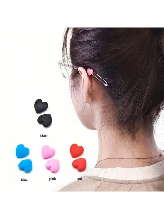 1 par de sujetadores de silicona con forma de corazón lindos para gafas - Quierox - Tienda Online