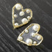 1 par Pendientes de corazón claro de perlas blancas - Quierox - Tienda Online