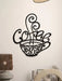 1 pcs de silueta de taza de café para decoración de pared, escultura de metal para cafetería - Quierox - Tienda Online