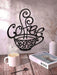 1 pcs de silueta de taza de café para decoración de pared, escultura de metal para cafetería - Quierox - Tienda Online
