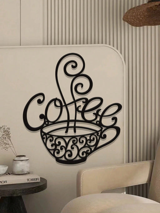 1 pcs de silueta de taza de café para decoración de pared, escultura de metal para cafetería - Quierox - Tienda Online
