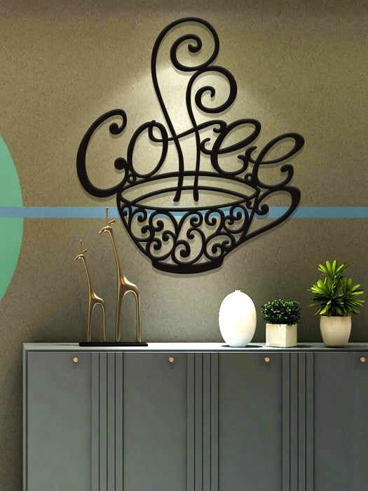 1 pcs de silueta de taza de café para decoración de pared, escultura de metal para cafetería - Quierox - Tienda Online