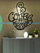 1 pcs de silueta de taza de café para decoración de pared, escultura de metal para cafetería - Quierox - Tienda Online