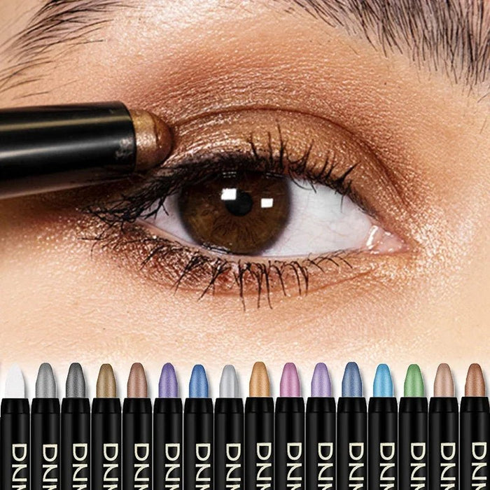 1 pcs Lápiz de sombra de ojos marrón rojizo metálico, resistente al agua, de larga duración, con brillo y pigmentación alta - Quierox - Tienda Online