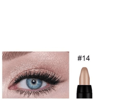 1 pcs Lápiz de sombra de ojos marrón rojizo metálico, resistente al agua, de larga duración, con brillo y pigmentación alta - Quierox - Tienda Online