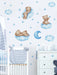 1 pegatina de pared con diseño de oso y luna, de vinilo para decoración del hogar - Quierox - Tienda Online