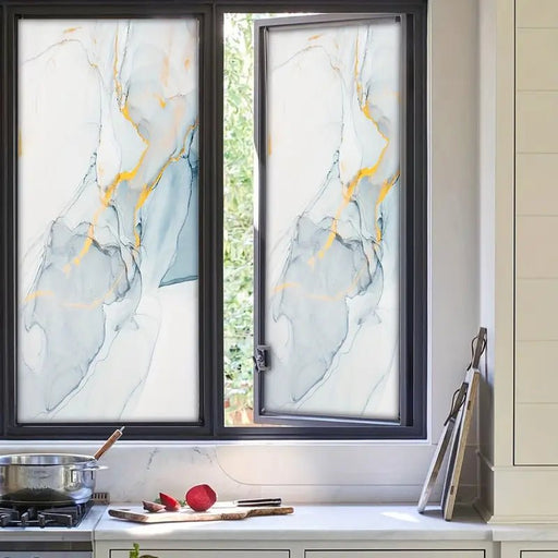 1 película electrostática para ventana de vidrio con patrón de tinta, ideal para sala de estar - Quierox - Tienda Online