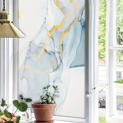 1 película electrostática para ventana de vidrio con patrón de tinta, ideal para sala de estar - Quierox - Tienda Online