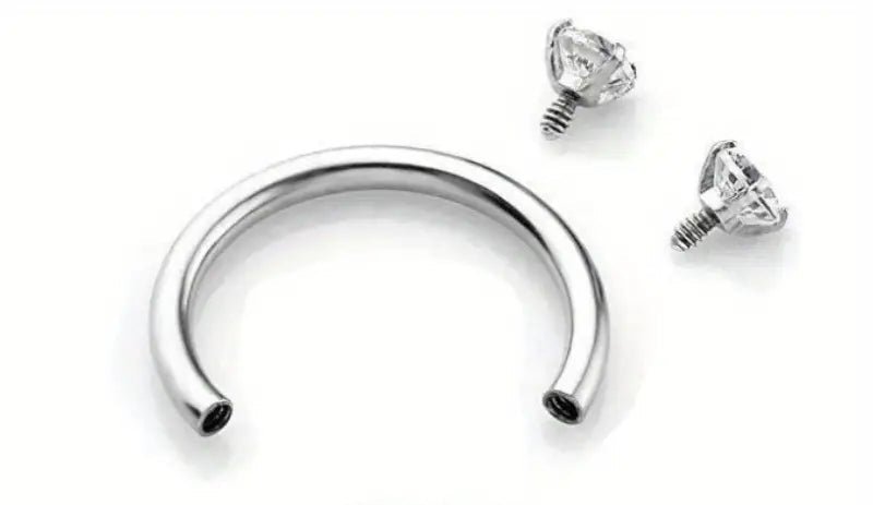 1 pendientes de acero inoxidable para mujer en forma de C - Quierox - Tienda Online