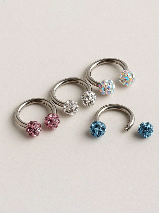 1 piercings para nariz, septum y labio, decorados con diamantes de imitación, unisex - Quierox - Tienda Online