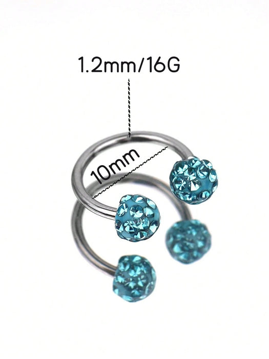 1 piercings para nariz, septum y labio, decorados con diamantes de imitación, unisex - Quierox - Tienda Online