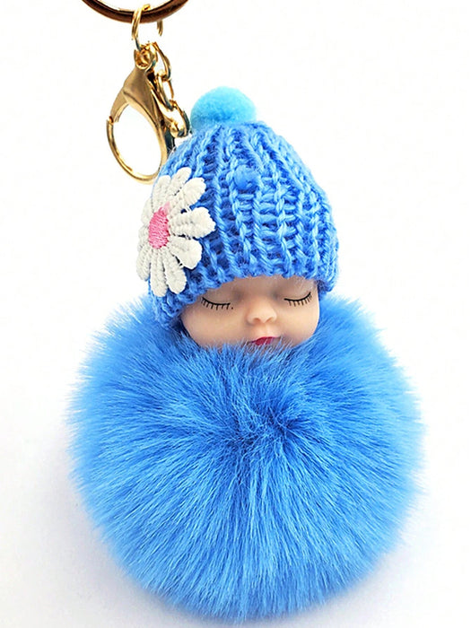 1 pieza, Accesorio en forma de bebé durmiente con sombrero de punto pompón suave - Quierox - Tienda Online