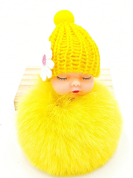 1 pieza, Accesorio en forma de bebé durmiente con sombrero de punto pompón suave - Quierox - Tienda Online