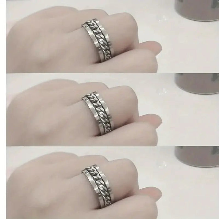 1 Pieza, Anillo De Joyería Para Hombres, Anillo En Forma De Cadena - Quierox - Tienda Online