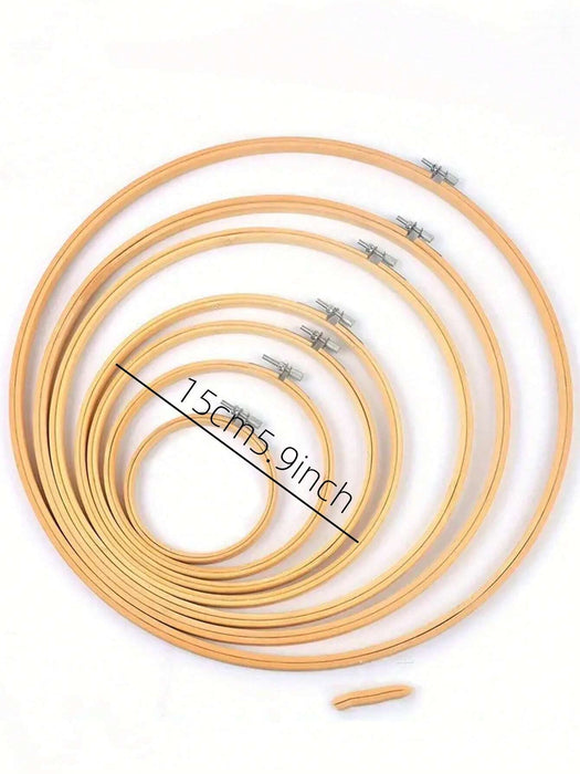 1 Pieza, Aro De Bambú Bordado Ajustable De Estiramiento De Bordado De Flores - Quierox - Tienda Online