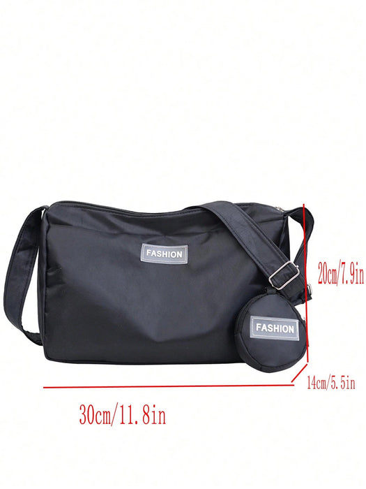1 Pieza Bolso Cruzado De Moda 2 En 1 Con Cierre De Cremallera De Nailon - Quierox - Tienda Online