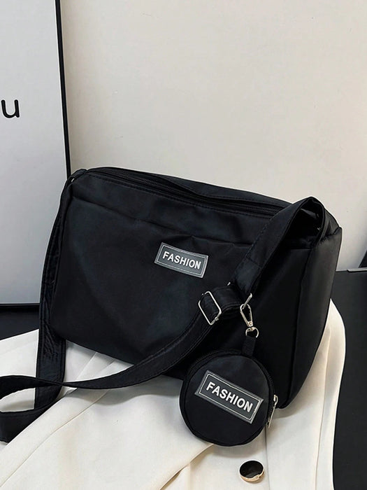 1 Pieza Bolso Cruzado De Moda 2 En 1 Con Cierre De Cremallera De Nailon - Quierox - Tienda Online