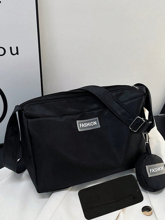 1 Pieza Bolso Cruzado De Moda 2 En 1 Con Cierre De Cremallera De Nailon - Quierox - Tienda Online