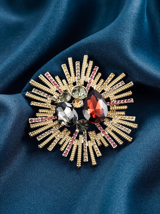 1 pieza Broche atractivo aleación de zinc con diseño de diamante de imitación - Quierox - Tienda Online