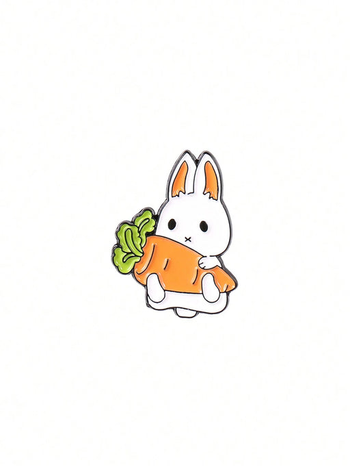 1 Pieza Broche Con Forma De Zanahoria Y Conejo Lindo - Quierox - Tienda Online