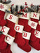 1 Pieza Calcetines Con Letras Navideñas De Punto Rojo, Decoración De Hogar Y Árbol - Quierox - Tienda Online
