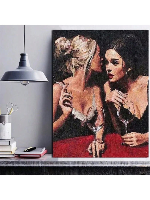 1 Pieza Cartel De Lienzo, Arte Vintage, Cartel De Mujeres Con Pintura Al Óleo Sexy - Quierox - Tienda Online