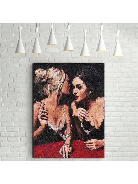 1 Pieza Cartel De Lienzo, Arte Vintage, Cartel De Mujeres Con Pintura Al Óleo Sexy - Quierox - Tienda Online