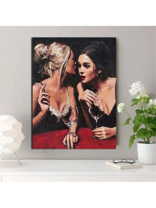 1 Pieza Cartel De Lienzo, Arte Vintage, Cartel De Mujeres Con Pintura Al Óleo Sexy - Quierox - Tienda Online