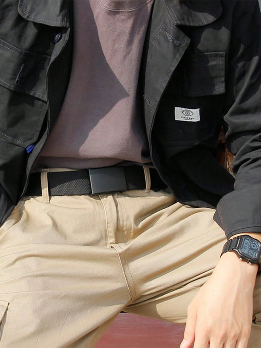 1 pieza Cinturón decorativo con hebilla automática tejida para hombres, uso diario - Quierox - Tienda Online