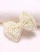 1 pieza Clip de pelo con flor de malla beige, accesorio de pelo con encaje y perlas falsas - Quierox - Tienda Online
