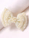1 pieza Clip de pelo con flor de malla beige, accesorio de pelo con encaje y perlas falsas - Quierox - Tienda Online