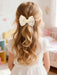 1 pieza Clip de pelo con flor de malla beige, accesorio de pelo con encaje y perlas falsas - Quierox - Tienda Online