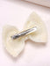 1 pieza Clip de pelo con flor de malla beige, accesorio de pelo con encaje y perlas falsas - Quierox - Tienda Online
