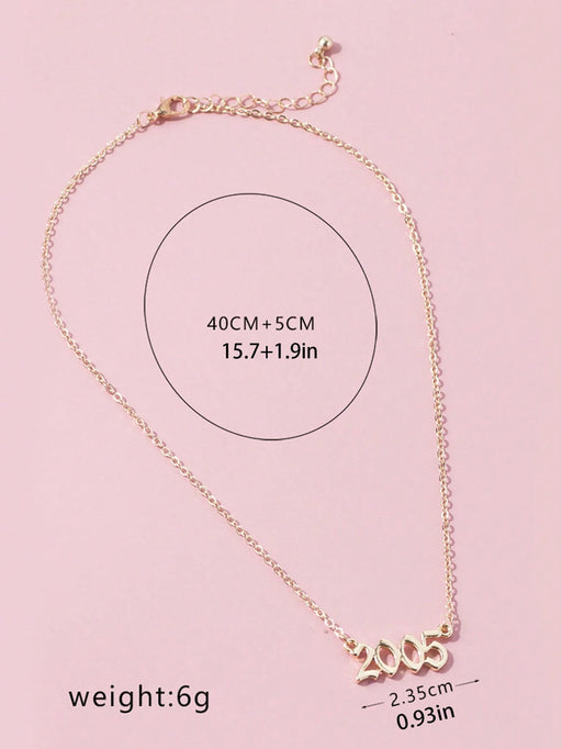 1 pieza Collar con colgante de moda de cumpleaños número 2003 - Quierox - Tienda Online