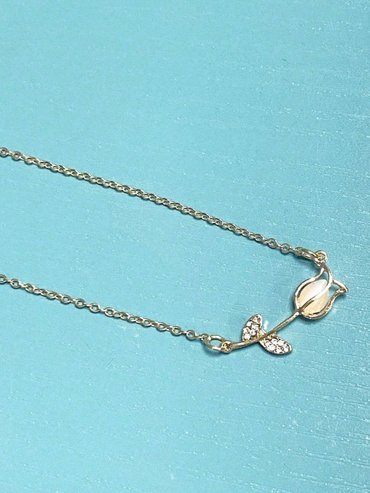 1 Pieza Collar De Tulipán De Lujo De Alta Gama, De Diamantes De Imitación - Quierox - Tienda Online