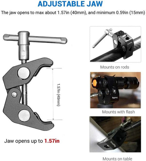 1 Pieza de Abrazadera SmallRig Super con roscas de 1/4" - 20 y 3/8" - 16 - 2058 - Quierox - Tienda Online