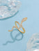 1 pieza de anillo con diseño de serpiente, joyería de cobre - Quierox - Tienda Online