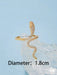 1 pieza de anillo con diseño de serpiente, joyería de cobre - Quierox - Tienda Online