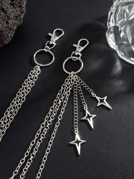 1 Pieza de Cadena con colgante de estrella multicapa para pantalones - Quierox - Tienda Online
