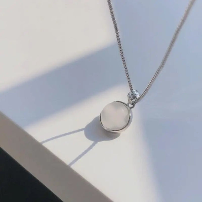 1 Pieza De Collar Colgante De Piedra Lunar Blanca - Quierox - Tienda Online