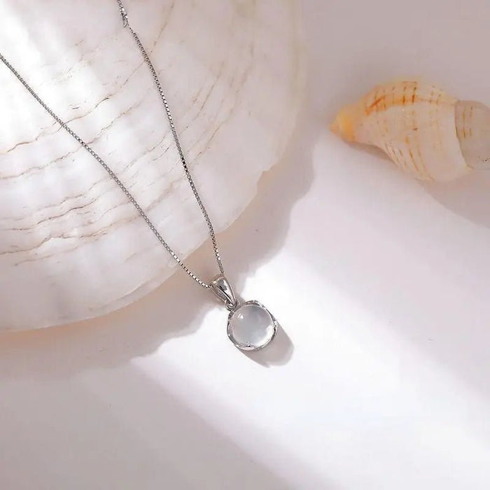 1 Pieza De Collar Colgante De Piedra Lunar Blanca - Quierox - Tienda Online