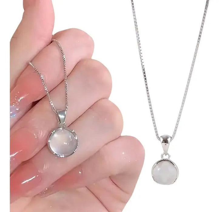 1 Pieza De Collar Colgante De Piedra Lunar Blanca - Quierox - Tienda Online