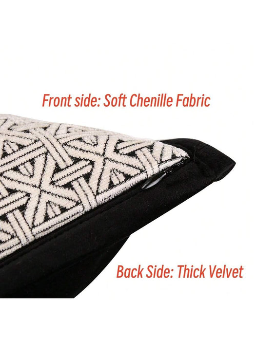 1 pieza de funda de cojín de lujo de terciopelo chenille gruesa decorativa, cubierta de cojín - Quierox - Tienda Online