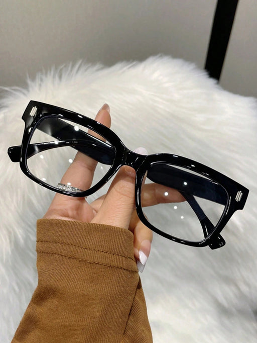 1 pieza de gafas de montura cuadrada de plástico transparente personalizadas para mujer - Quierox - Tienda Online