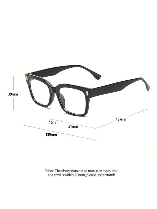 1 pieza de gafas de montura cuadrada de plástico transparente personalizadas para mujer - Quierox - Tienda Online