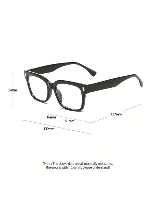 1 pieza de gafas de montura cuadrada de plástico transparente personalizadas para mujer - Quierox - Tienda Online