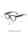 1 pieza de gafas de montura cuadrada de plástico transparente personalizadas para mujer - Quierox - Tienda Online