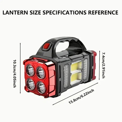 1 pieza de linterna solar portátil, 150 - 350 lúmenes LED - Quierox - Tienda Online