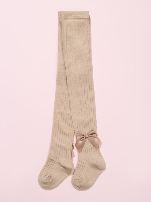 1 pieza de medias para niñas, pantimedias gruesas con nudo de lazo para otoño e invierno - Quierox - Tienda Online